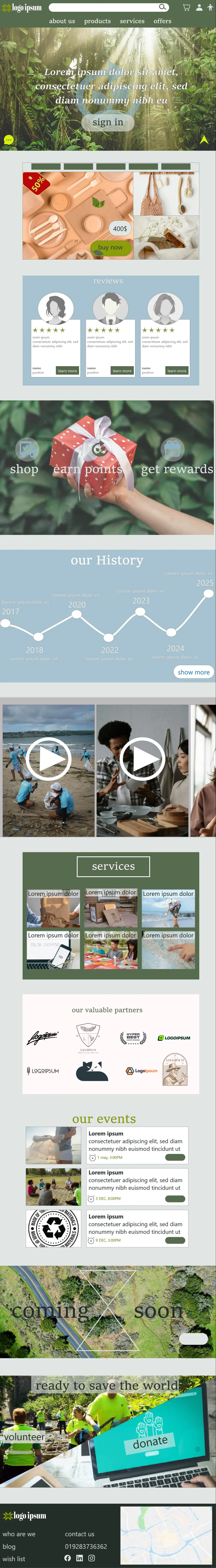 تصميم واجهه مستخدم ui-ux design صفحة home page و صفحة داخلية واحدة