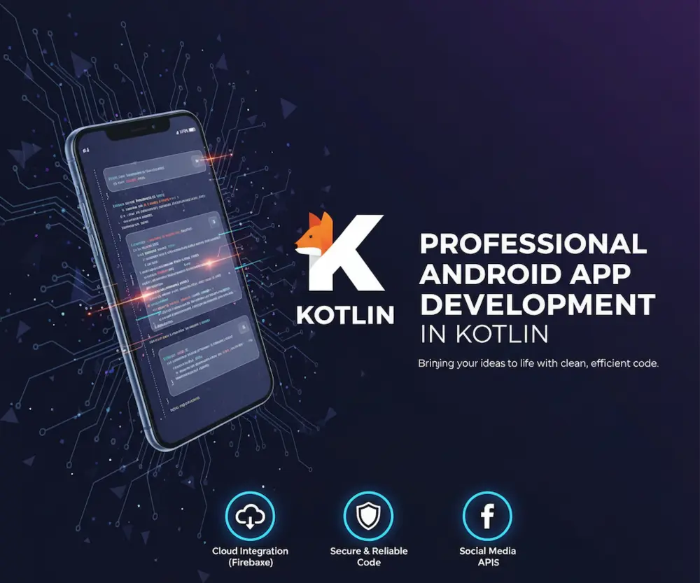 إنشاء تطبيق أندرويد بسيط واحترافي باستخدام لغة Kotlin أو Java