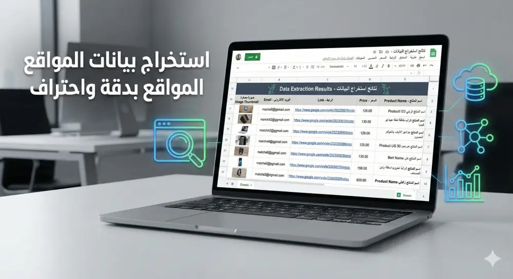 استخراج البيانات من أي موقع إلكتروني بدقة واحتراف