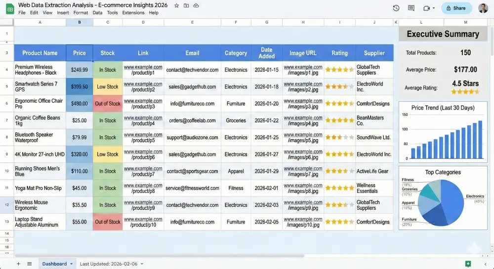 استخراج البيانات من أي موقع إلكتروني بدقة واحتراف