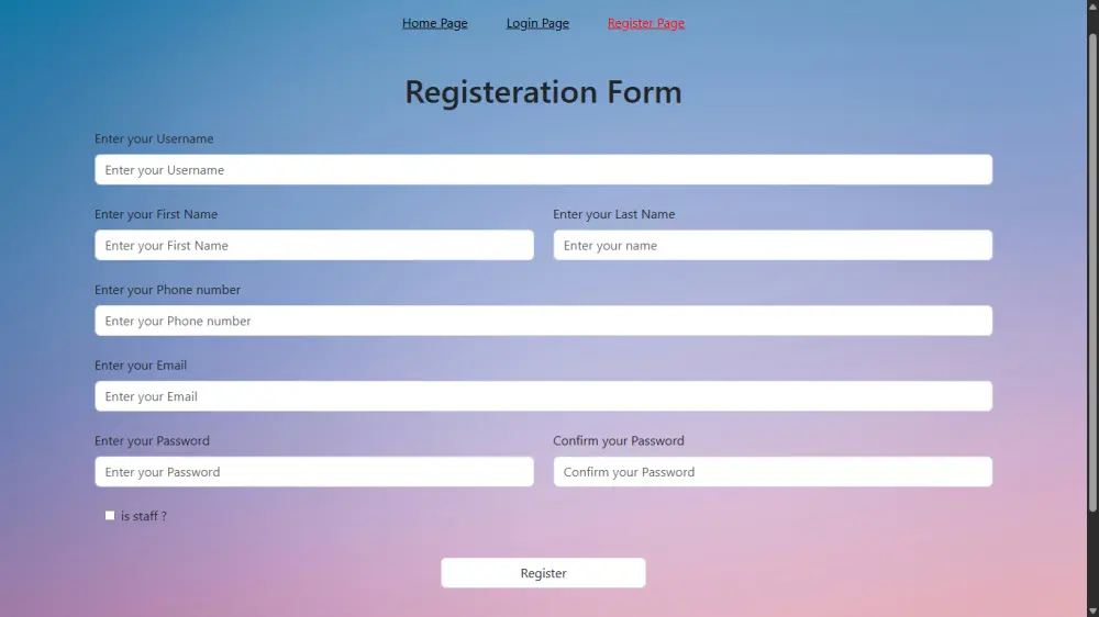 تصميم واجهة لمنصة متعددة الاغراض