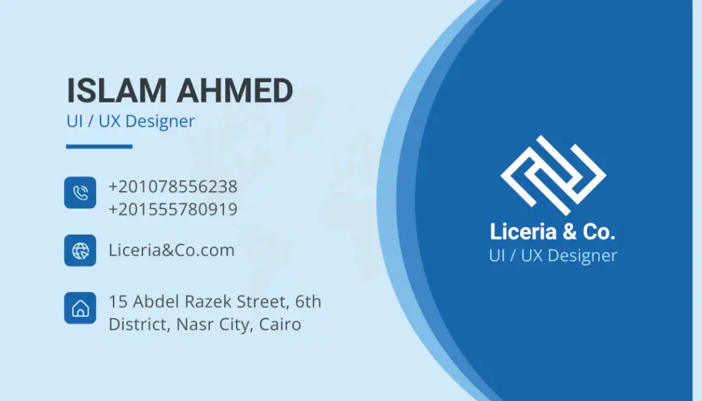 تصميم بطاقة أعمال احترافية (Business Card Design)