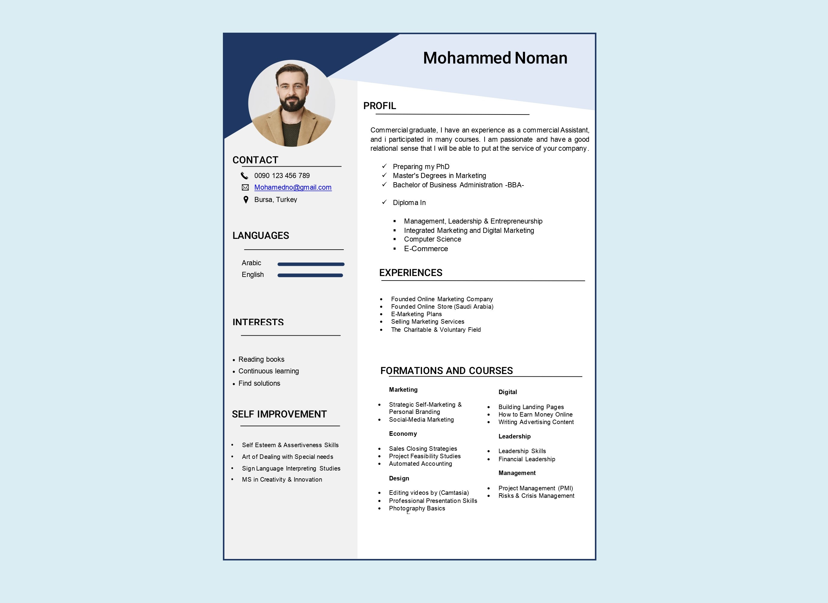 كتابة سيرة ذاتية احترافية C.V