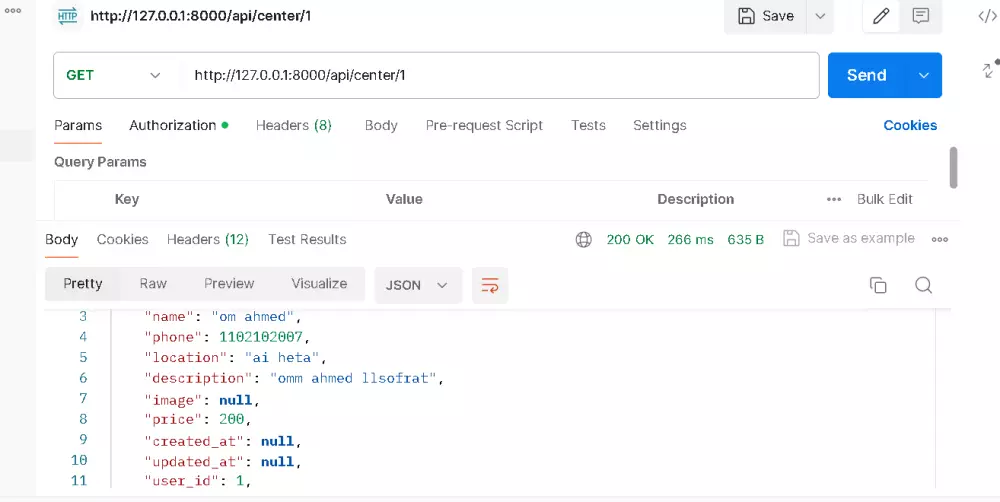 بناء داتا بيز باستخدام my sql وبناء APIs باستخدام laravel
