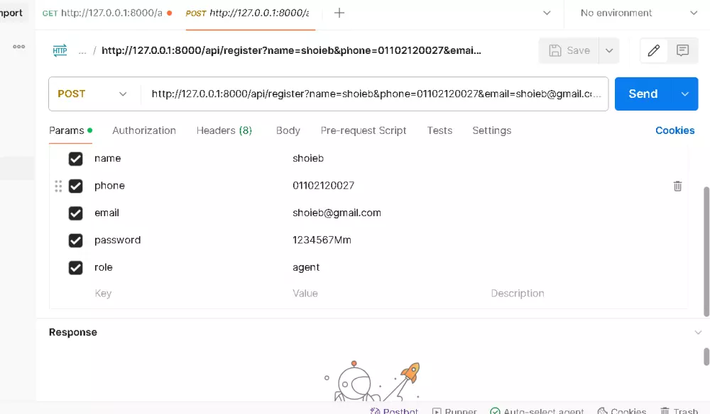 بناء داتا بيز باستخدام my sql وبناء APIs باستخدام laravel