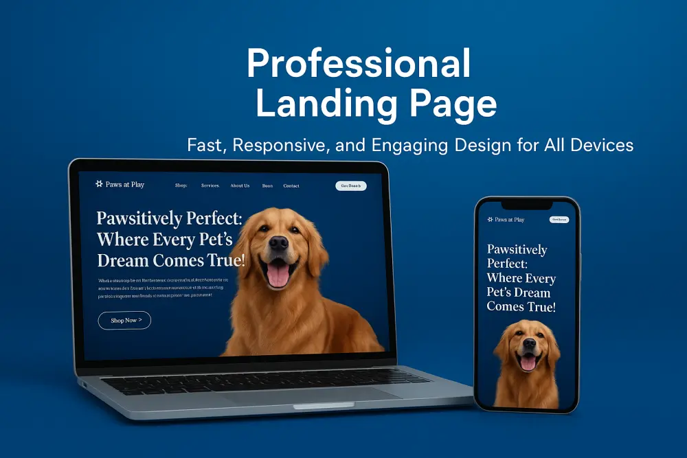 أصمم صفحات هبوط احترافية وجذابة تساعدك على عرض خدمتك أو منتج