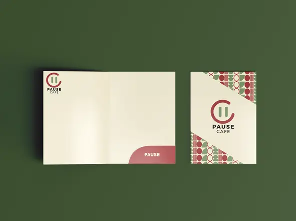 هوية بصرية  اعلانية ل Pause Caffe
