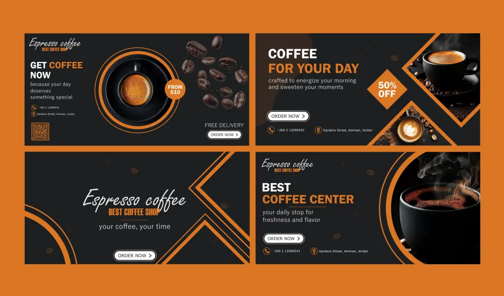 تصميم إعلانات جذابة لوسائل التواصل الاجتماعي سوشيال ميديا - web banner