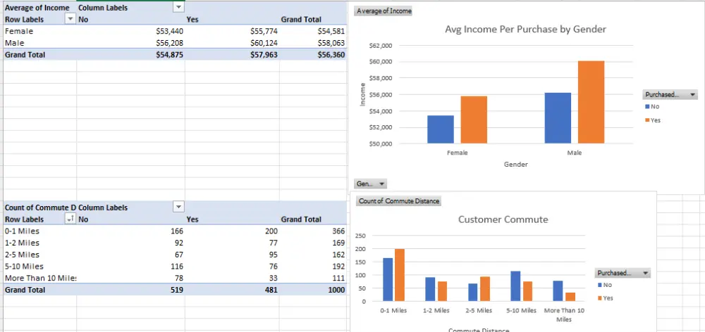 تحليل البيانات التجارية او الإدارية باستخدام برنامج Excel