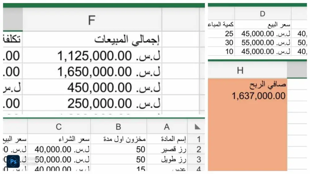 تصميم ملف إكسل احترافي ومؤتمت لحساب أرباح وخسائر تجارة منتجات العناية بالبشرة