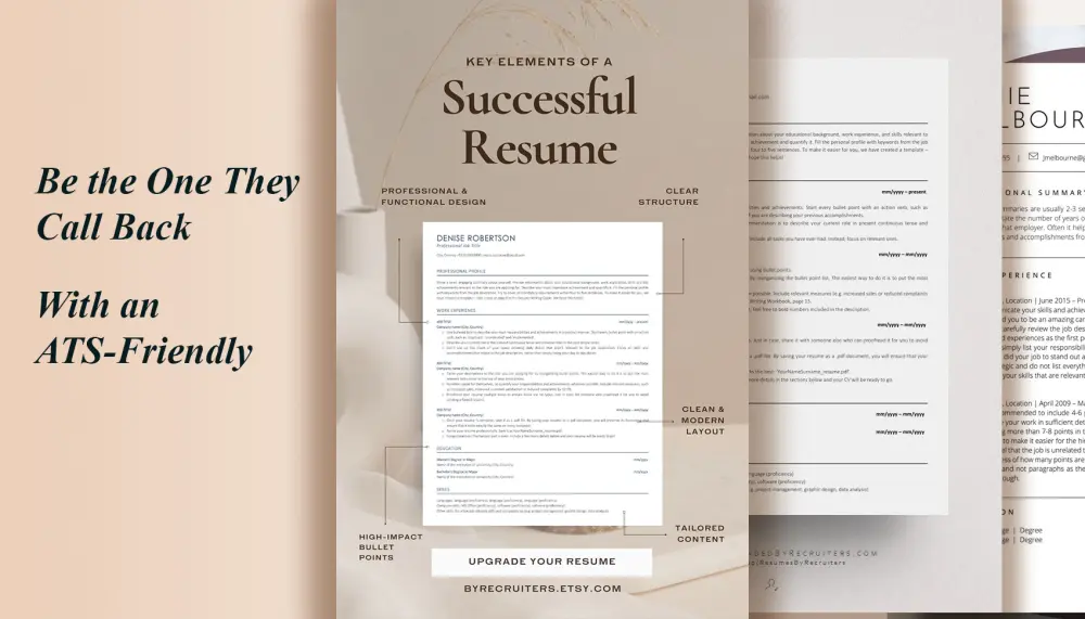 تصميم CV احترافي وجاهز للتقديم يمر بسهولة من نظام ATS