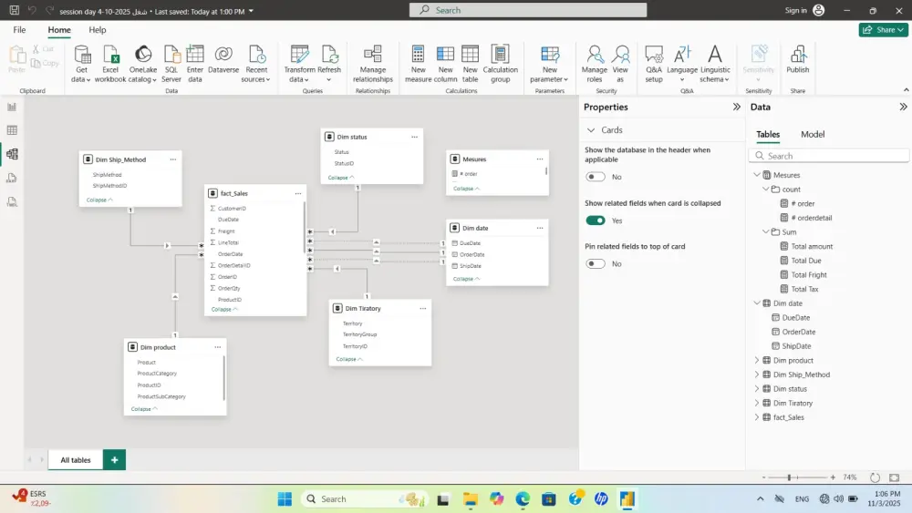 تحليل بيانات وانشاء داش بورد تفاعليه باستخدام power bi