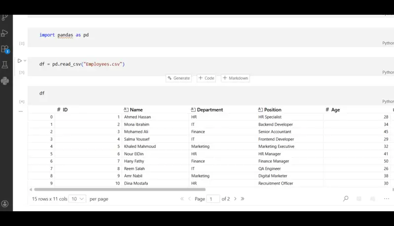 تنظيف البيانات بإستخدام بايثون