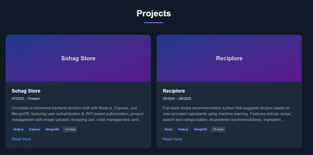 إنشاء web portfolio للأشخاص