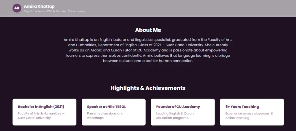 تصميم وبرمجة مواقع بورتفوليو شخصية باستخدام HTML وCSS وTailwind