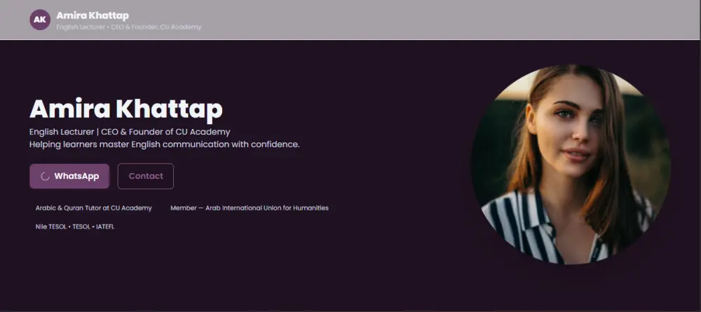 تصميم وبرمجة مواقع بورتفوليو شخصية باستخدام HTML وCSS وTailwind