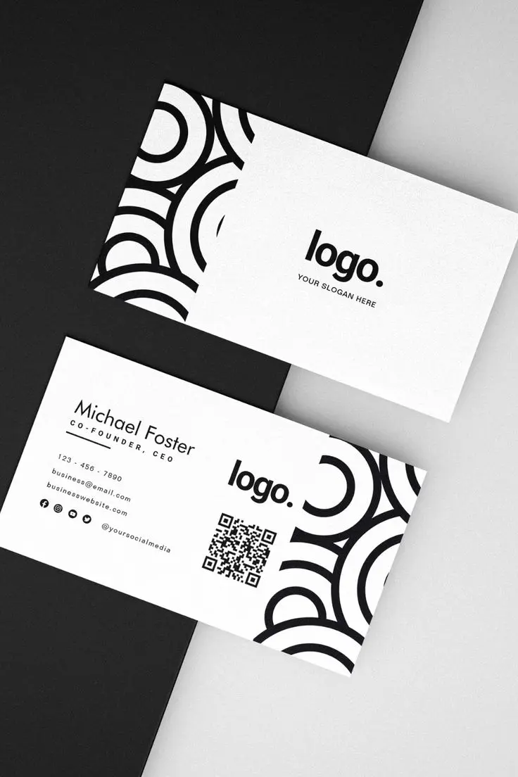 كارت شخصي (Business Card) احترافي وأنيق جاهز للطباعة