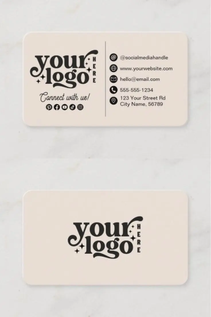 كارت شخصي (Business Card) احترافي وأنيق جاهز للطباعة