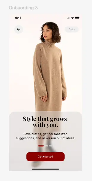 3 mobile App screens