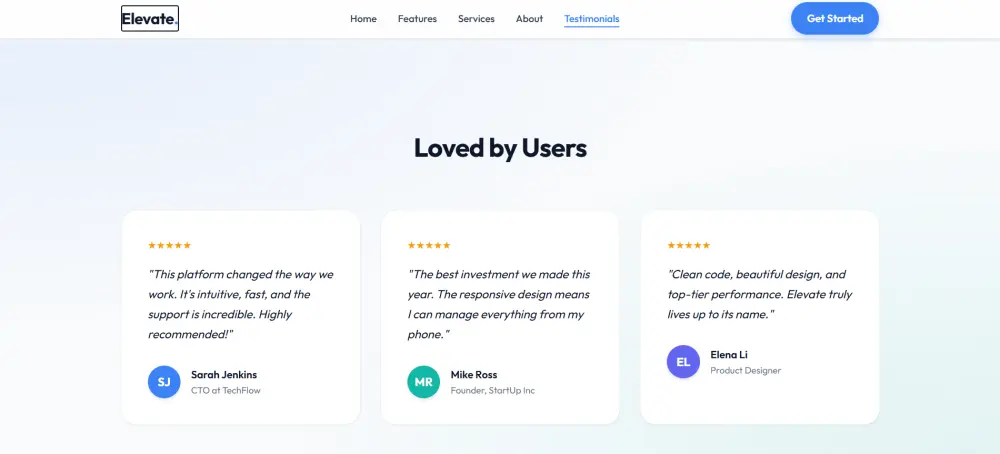 تصميم صفحه هبوط احترافيه بأستخدام HTML & CSS & JS