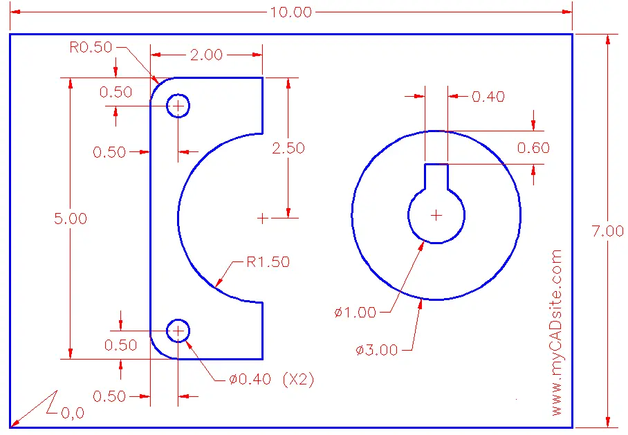 الرسم علي برنامج الاوتوكاد رسومات هندسيه معماريه ورسومات ميكانيكيه