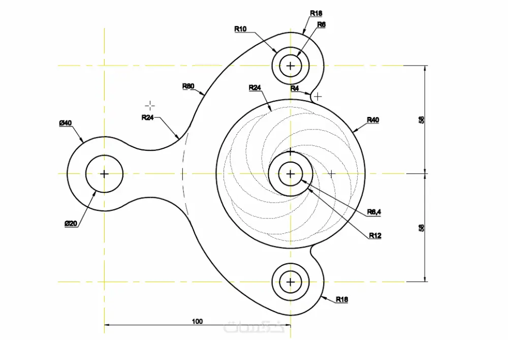 الرسم علي برنامج الاوتوكاد رسومات هندسيه معماريه ورسومات ميكانيكيه