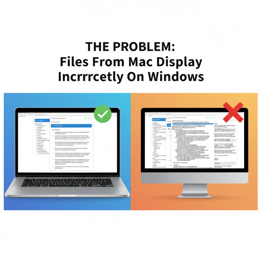 تحويل ملفات PDF من Mac إلى Windows