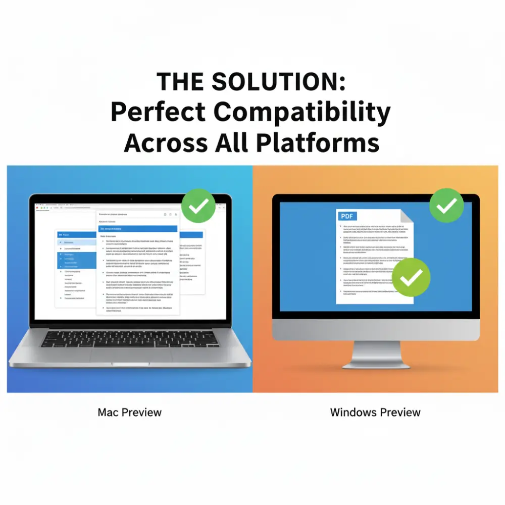 تحويل ملفات PDF من Mac إلى Windows