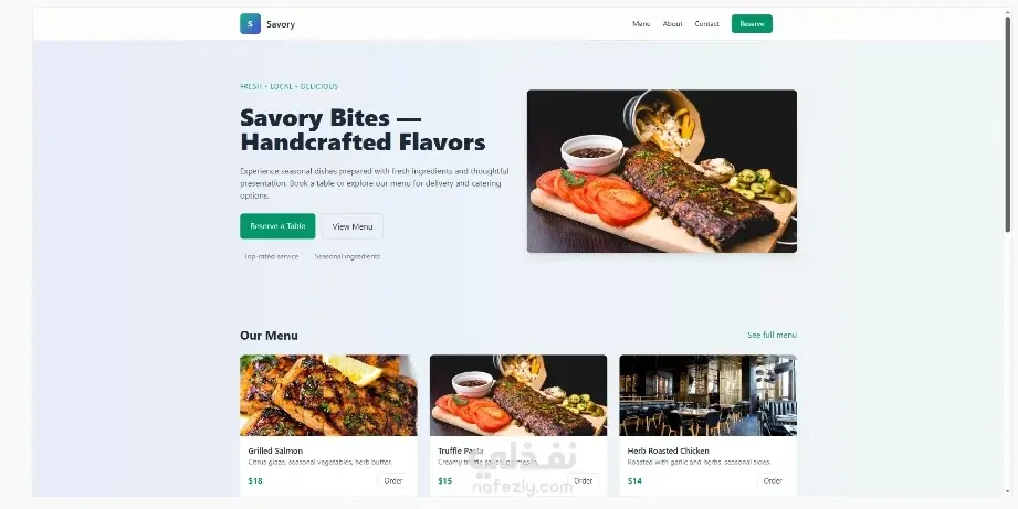 أقدم لك خدمة تصميم وتطوير مواقع باستخدامHTML5, CSS3, Bootstrap, JavaScrit, jQuery، بكود نظيف ومنسق