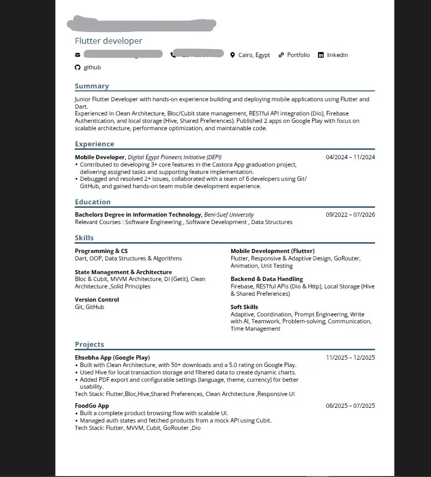 كتابة سيرة ذاتية احترافية متوافقة مع نظام ATS
