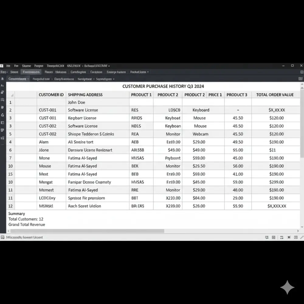 إدخال البيانات وتنظيمها باحترافية على Excel أو Google Sheets او WORD