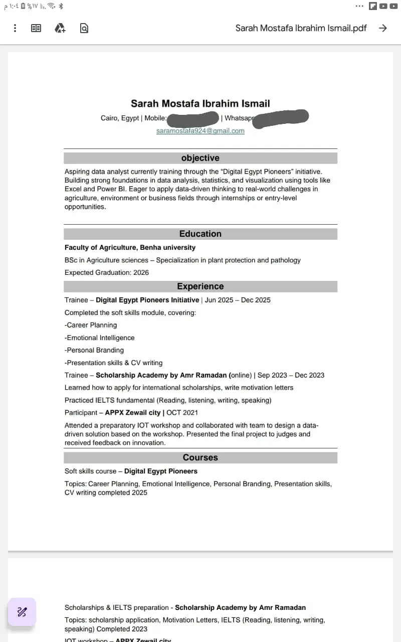 كتابة وتصميم CV احترافي يعكس مهاراتك بأفضل شكل بنظام ATS