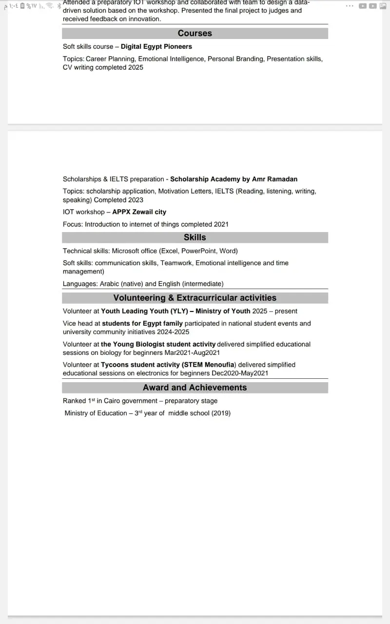 كتابة وتصميم CV احترافي يعكس مهاراتك بأفضل شكل بنظام ATS