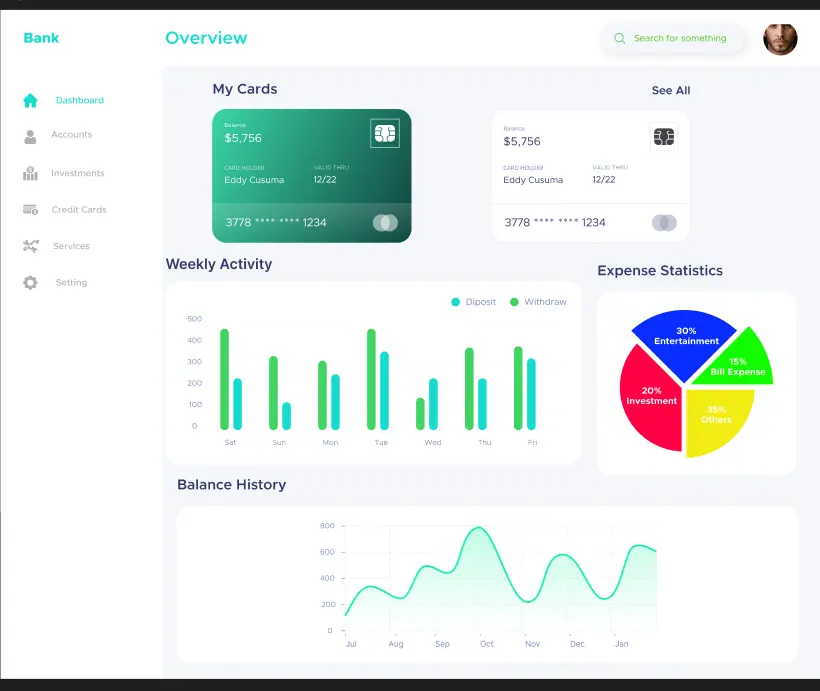 تصميم واجهة مستخدم (UI-UX) احترافية لشاشة واحدة لتطبيق أو موقعك