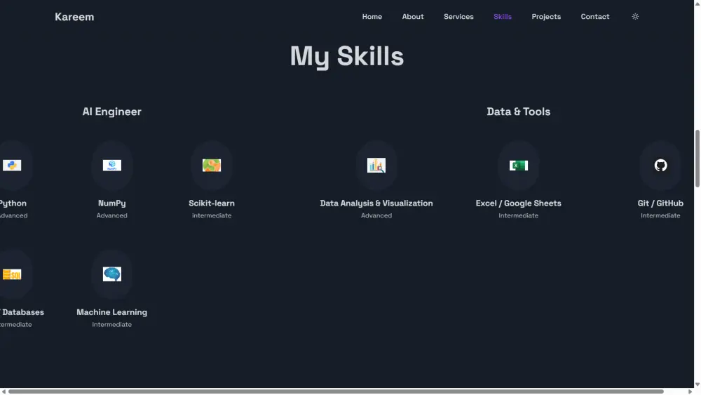 تصميم صفحة شخصية احترافية حديثة باستخدام HTML وCSS وJavaScript