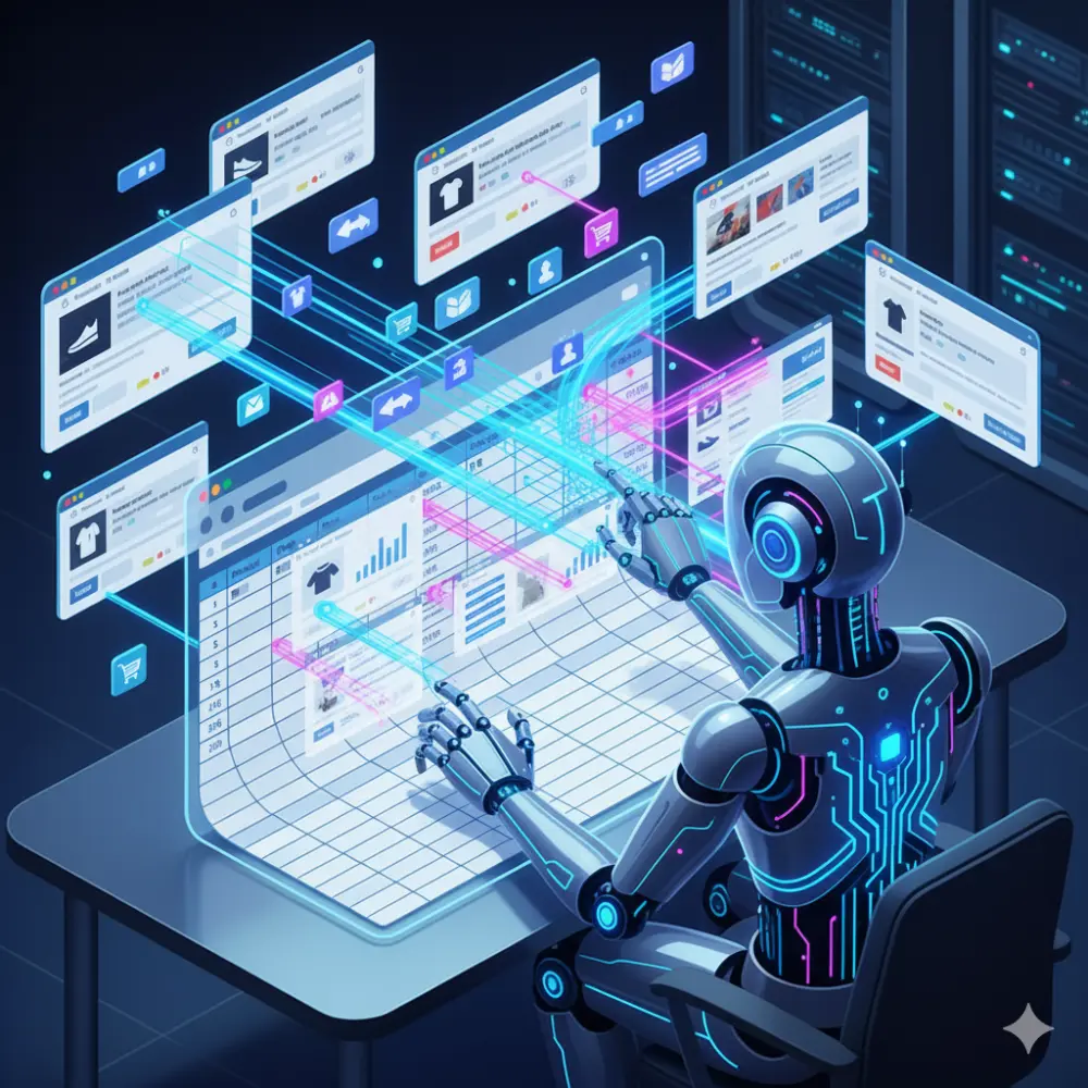 أتمتة مهام المتجر الإلكتروني (إضافة – تحديث أسعار – تحديث مخزون – تنبيهات)