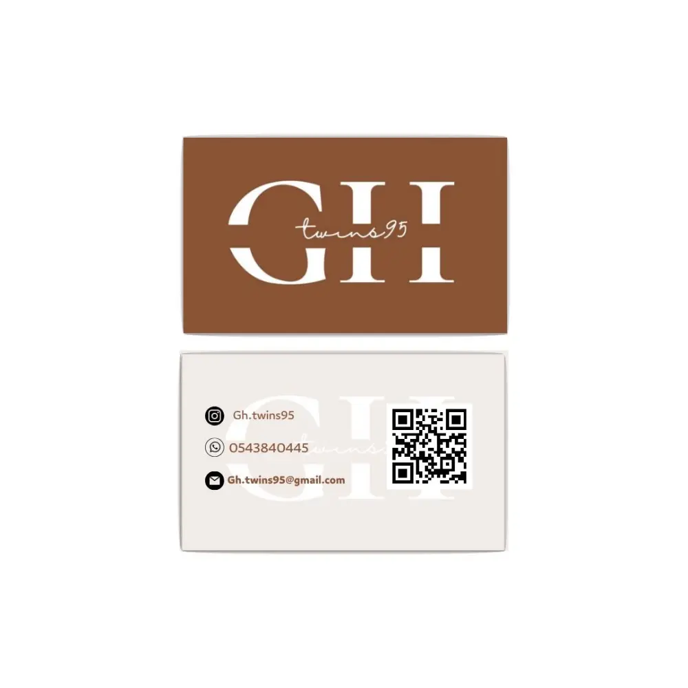 تصميم بزنس كارد احترافي ذو وجهين مع Qr كود