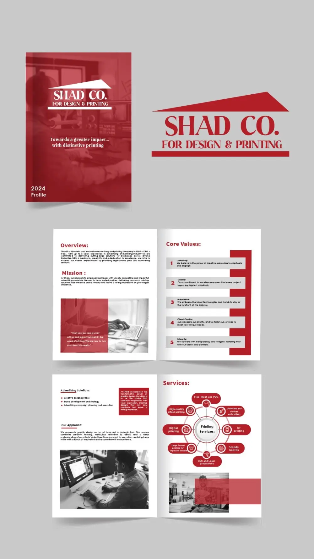 تصميم بروفايلات الشركات والعروض التقديمية (PowerPoint) بأسلوب احترافي يعكس هوية النشاط