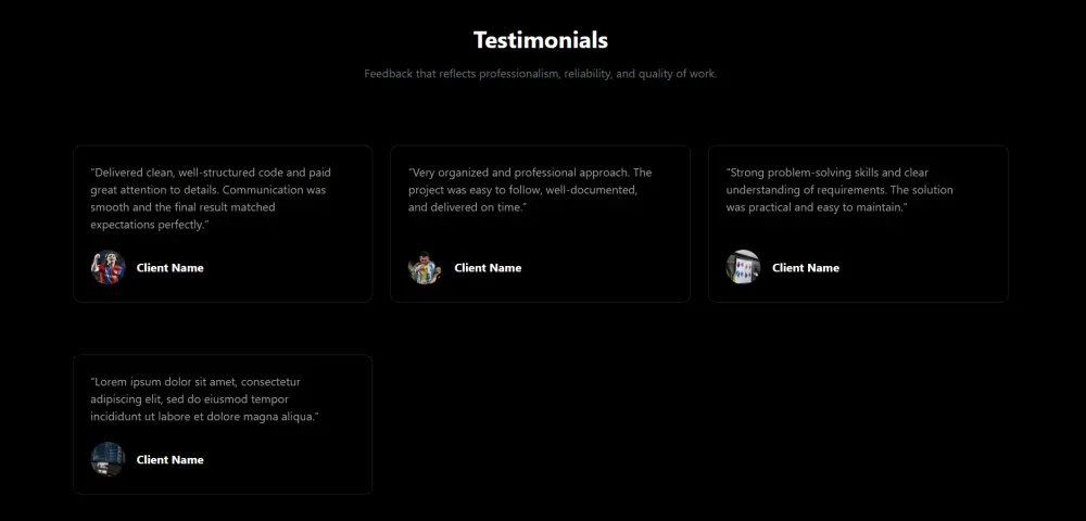 إنشاء صفحة هبوط Portfolio شخصي لعرض المشاريع والمهارات