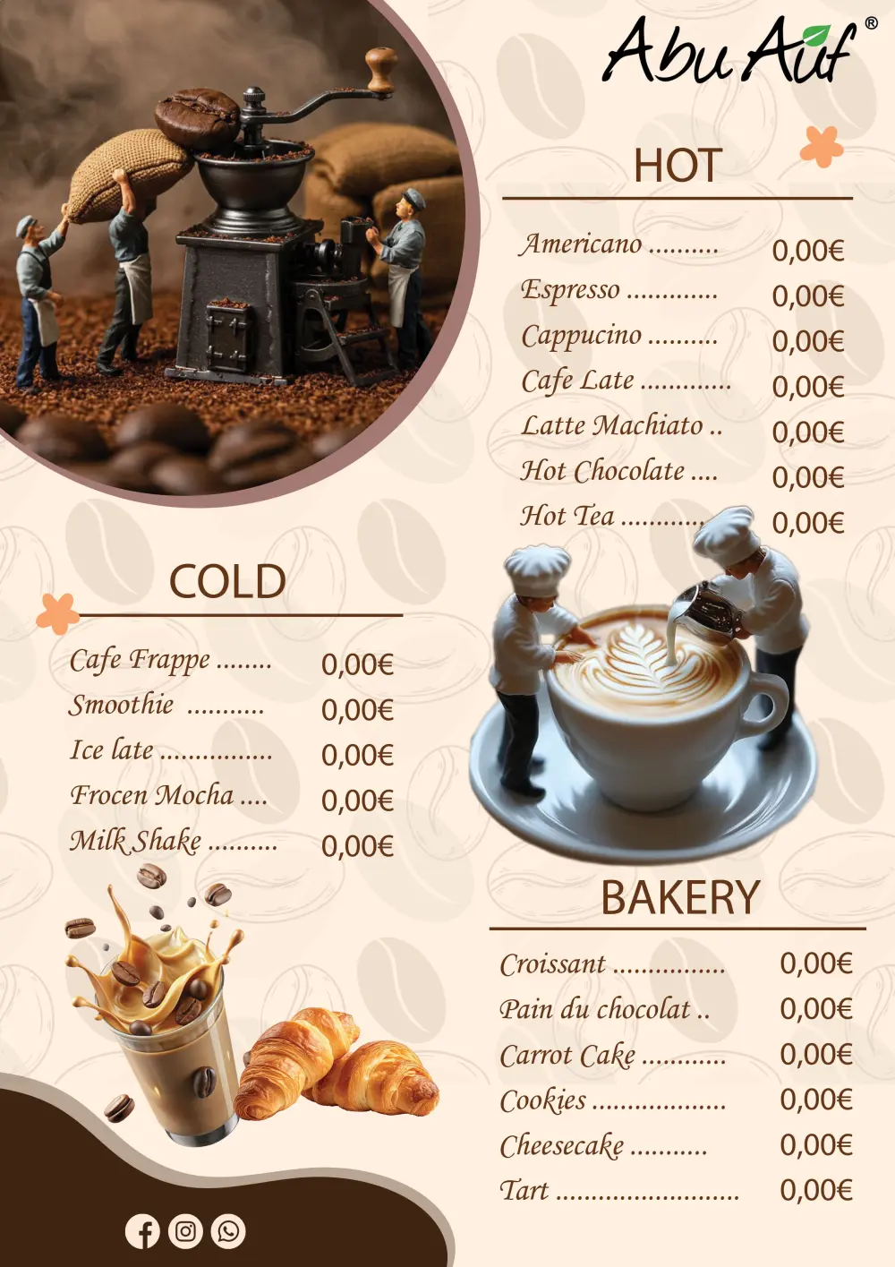 تصميم منيو منسّق وواضح يبرز منتجاتك بشكل جذاب