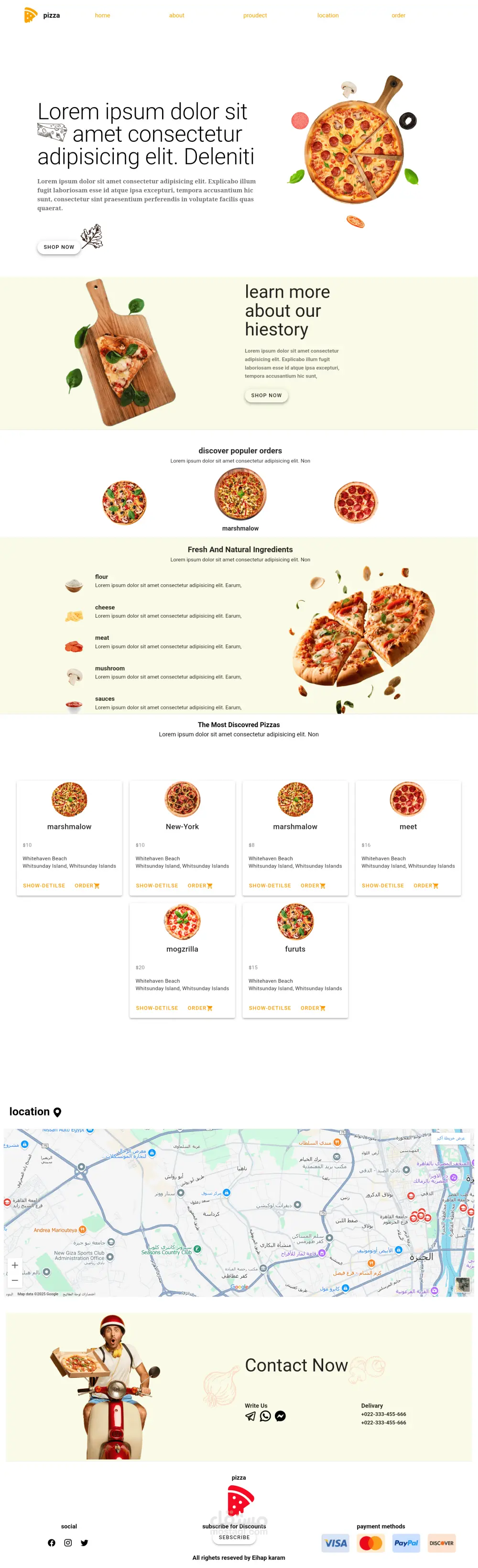 تصميم صفحه هبوط Landing Page عصريه Responsive