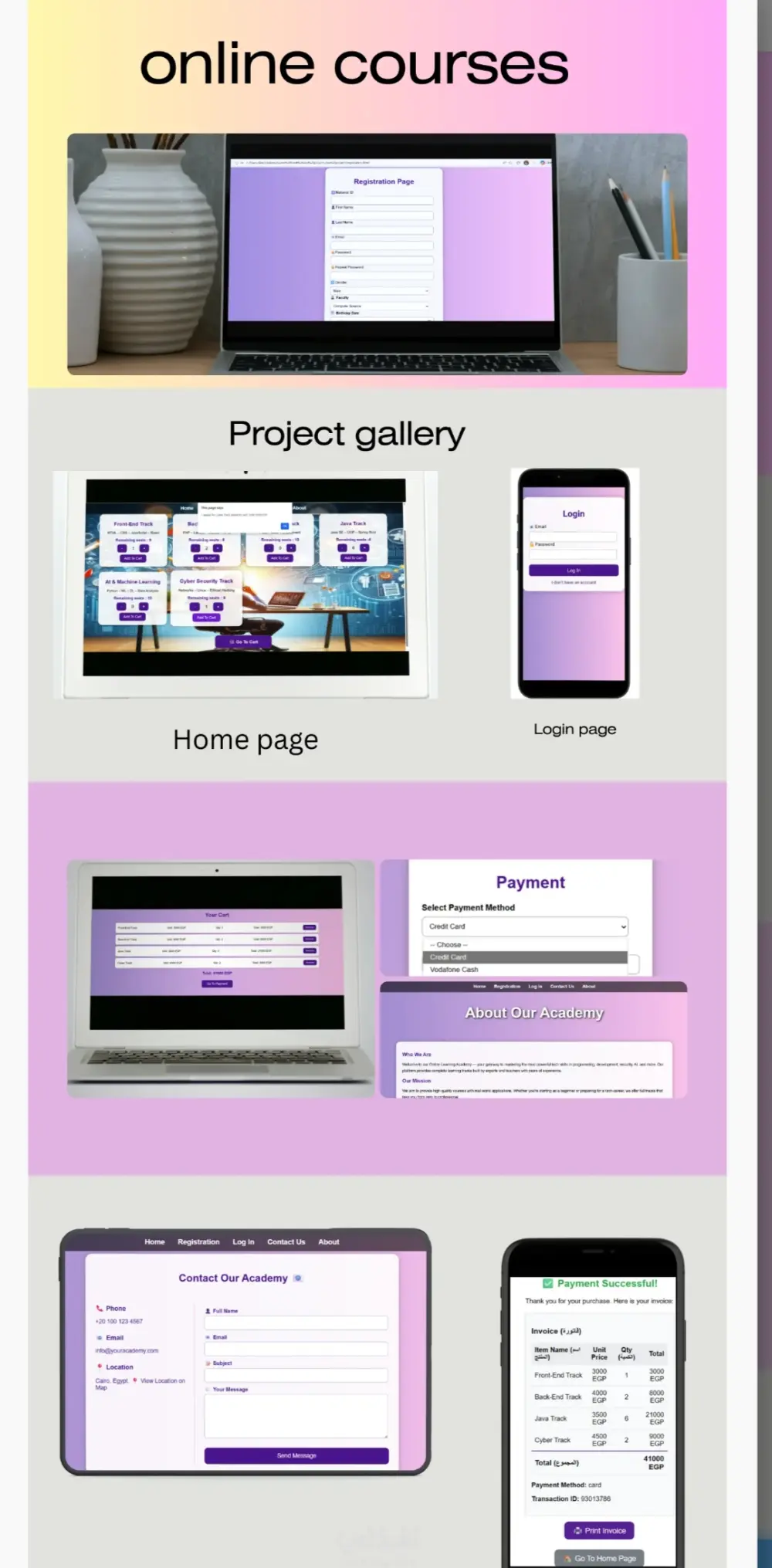انشاء واجهات امامية لموقع الكتروني باسعار تنافسية