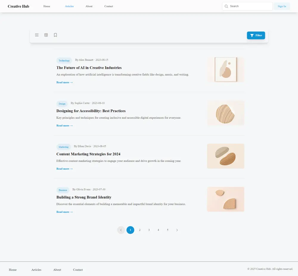 بناء منصة أخبار أو مقالات متجاوبة بإستخدام رياكت