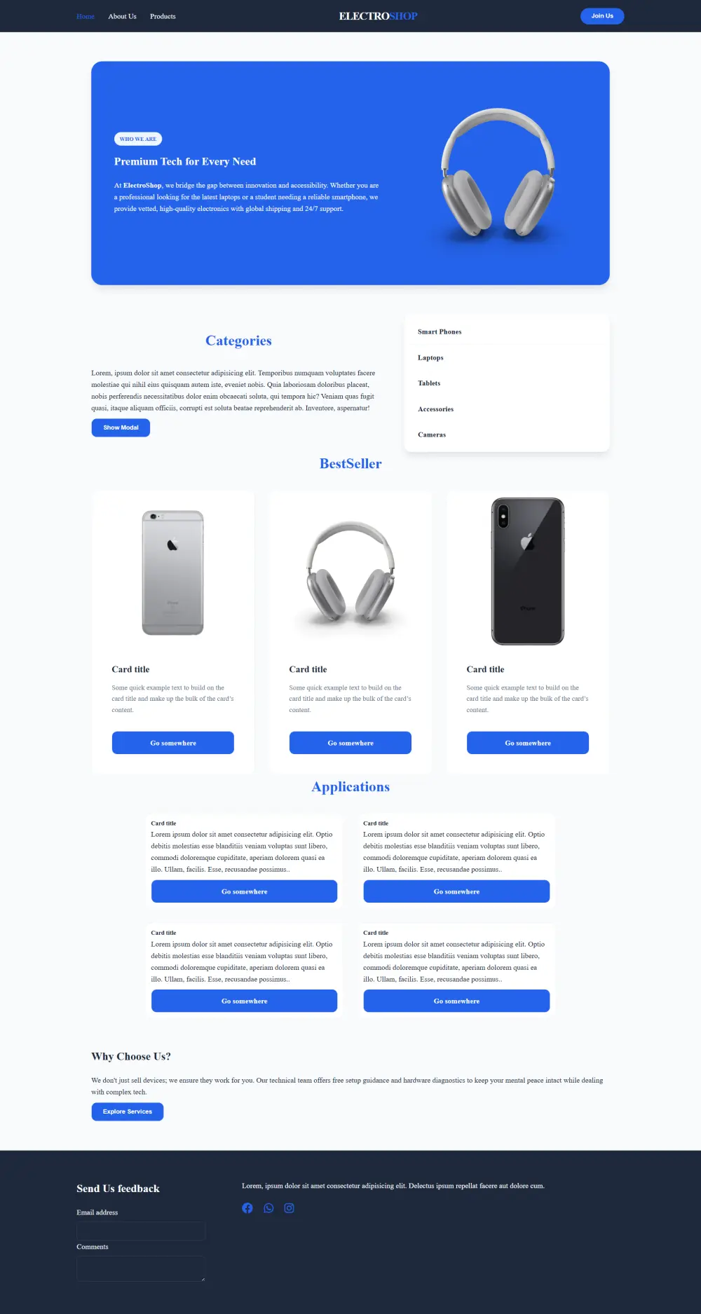 بناء موقع متكامل واحترافي متجاوب Html-Css-Javascript