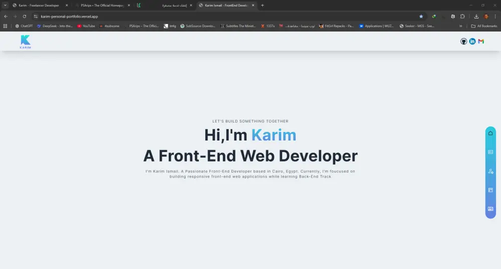تصميم وبرمجة موقع شخصي الكتروني احترافي | Responsive WebSite