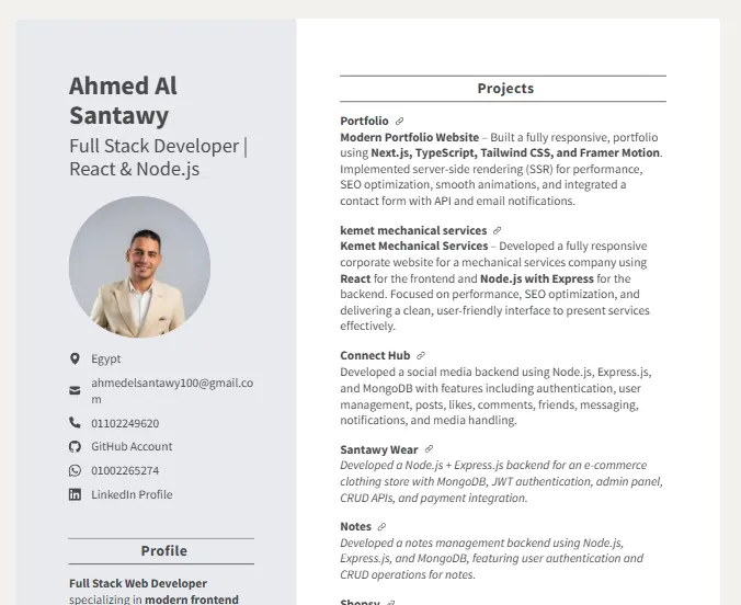 كتابة وتصميم سيرة ذاتية احترافية متوافقة مع نظام ATS بصيغة PDF
