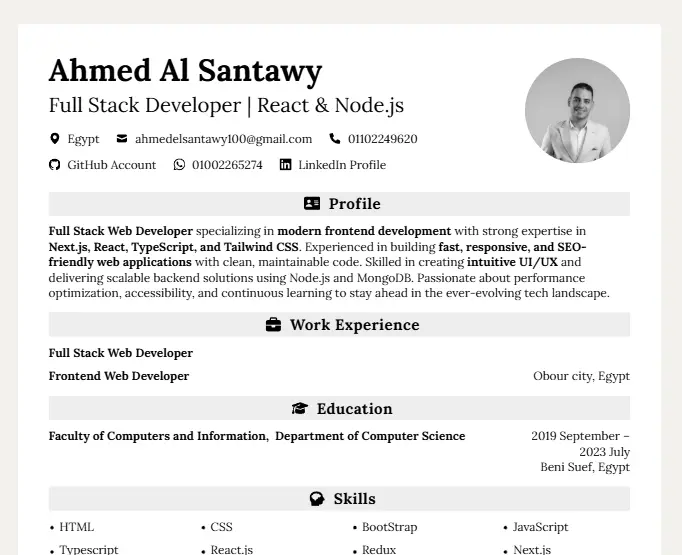 كتابة وتصميم سيرة ذاتية احترافية متوافقة مع نظام ATS بصيغة PDF