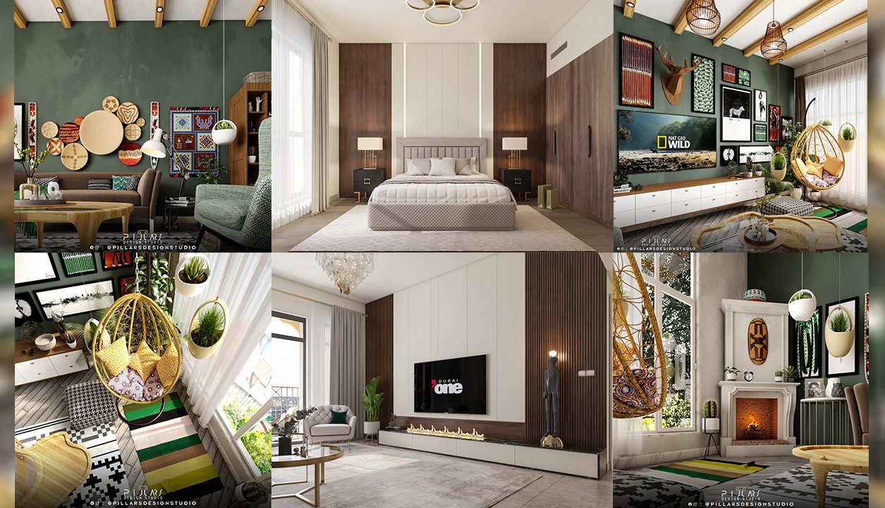 التصميم الداخلي والديكور لمختلف الفراغات المعمارية