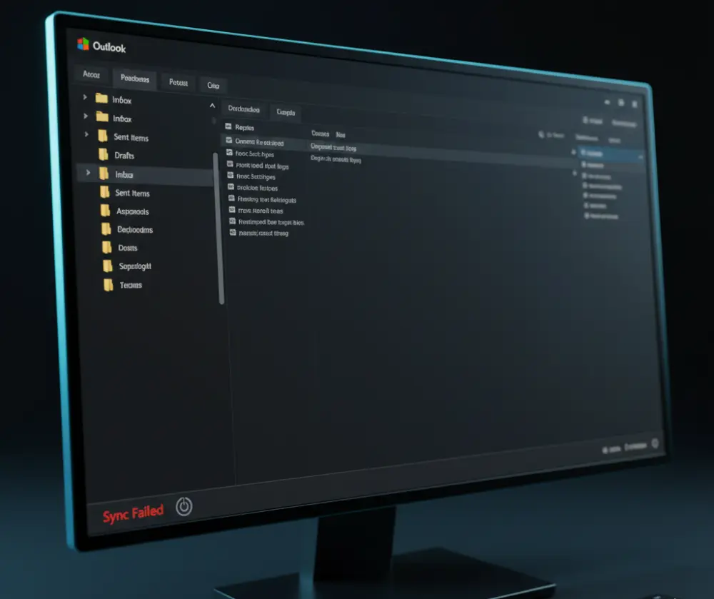 إعداد وإصلاح Outlook بالكامل (Sync – Send/Receive – PST)