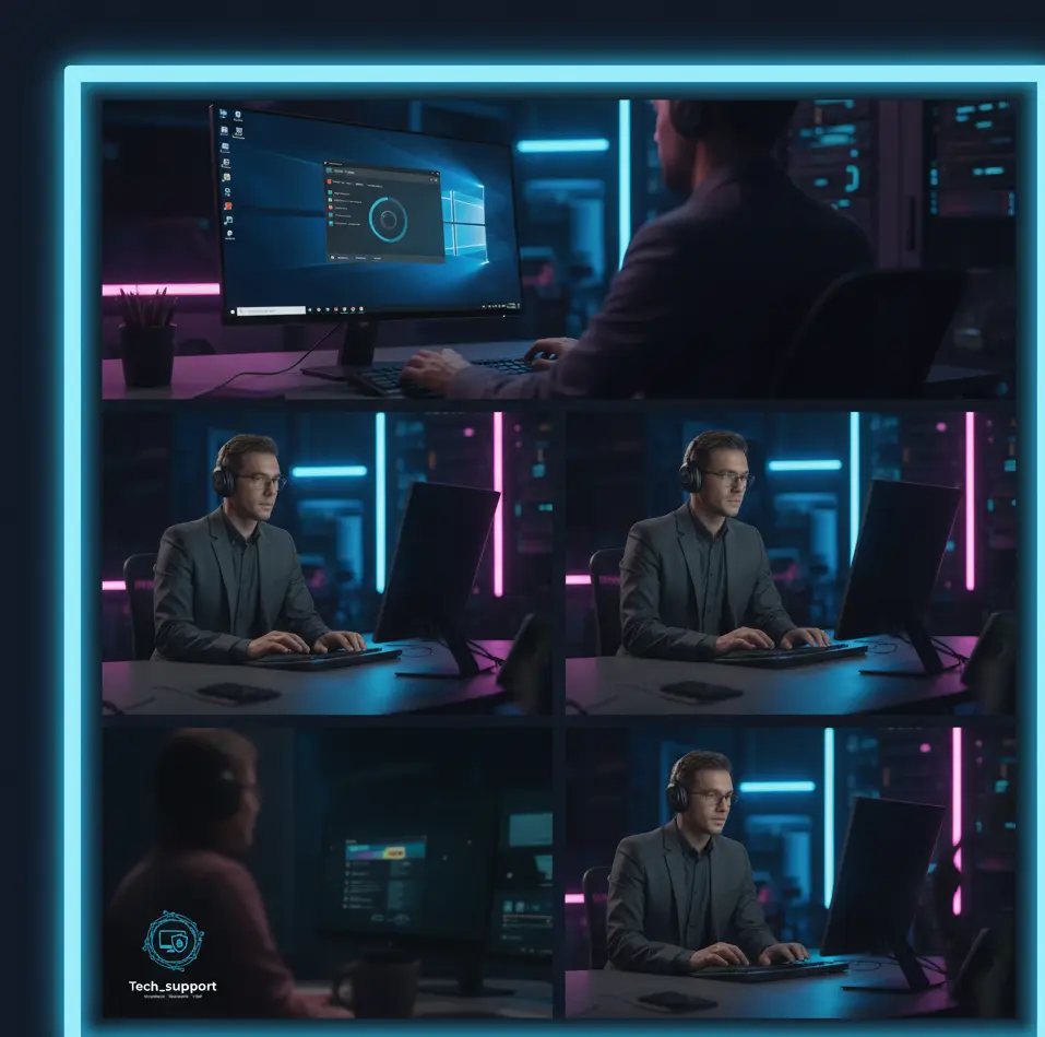 دعم فني لحل مشاكل الكمبيوتر والشبكة وتشخيص الأعطال عن بُعد